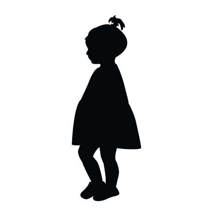 a girl body silhouette vectorのイラスト素材