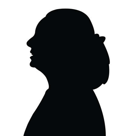 a woman head silhouete vectorのイラスト素材