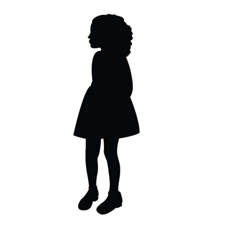 a girl body silhouette vectorのイラスト素材