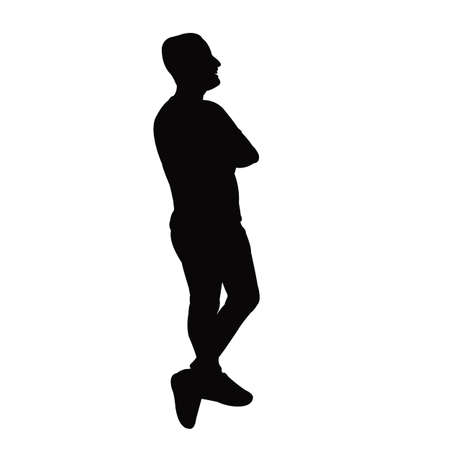 a man body silhouette vectorのイラスト素材