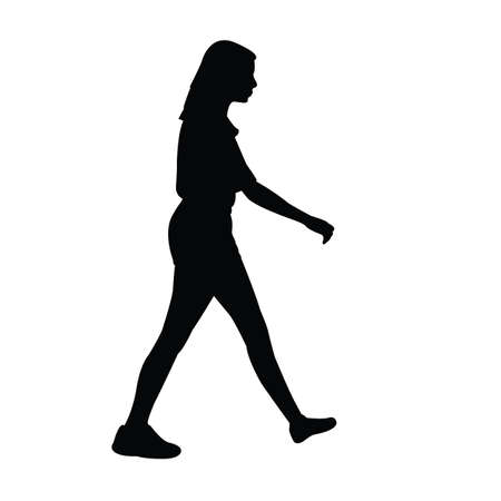a woman body silhouette vectorのイラスト素材