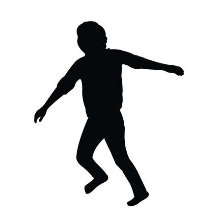 a child body silhouette vectorのイラスト素材