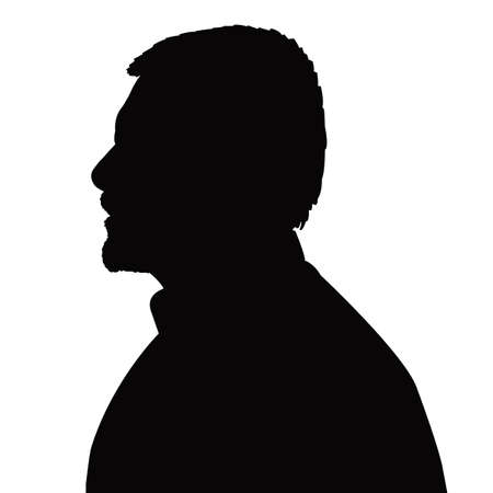 a man head silhouette vectorのイラスト素材