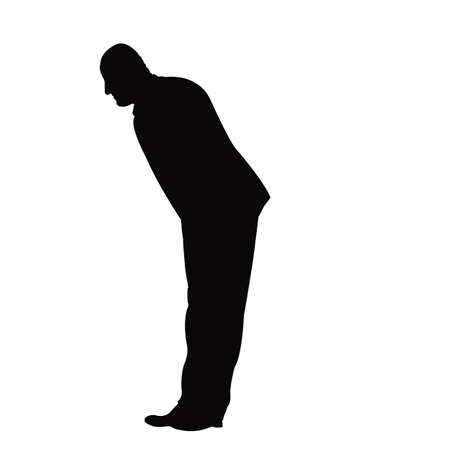 a man body silhouette vectorのイラスト素材