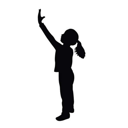 a girl body silhouette vectorのイラスト素材