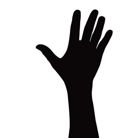 a hand silhouette vectorのイラスト素材