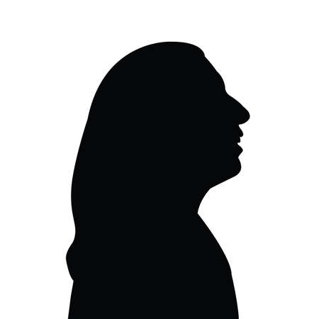 a woman head silhouette vectorのイラスト素材