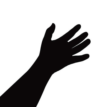 a hand silhouette vectorのイラスト素材