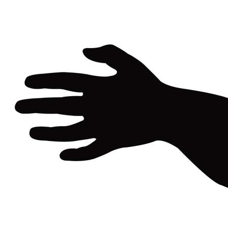 a hand silhouette vectorのイラスト素材