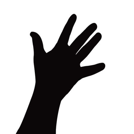 a hand silhouette vectorのイラスト素材