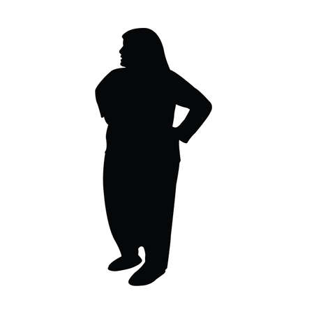 a woman body silhouette vectorのイラスト素材