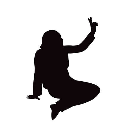 a woman body silhouette vectorのイラスト素材