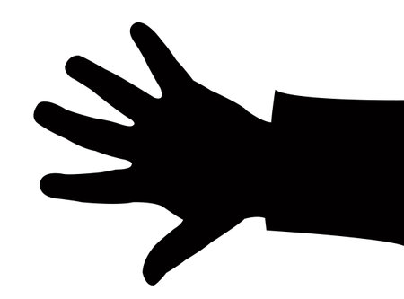 a hand silhouette vectorのイラスト素材