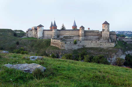 Old Castle in Kamenets-Podolsky on a sunny summer day. Ukraineのeditorial素材