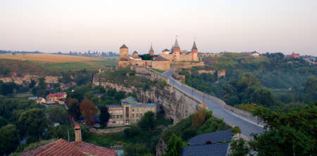 Old Castle in Kamenets-Podolsky on a sunny summer day. Ukraineのeditorial素材
