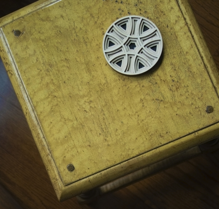 Three types of wood in three different shapesの写真素材