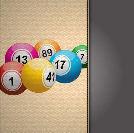 Bingo Balls on a Leather Cover Agendaのイラスト素材