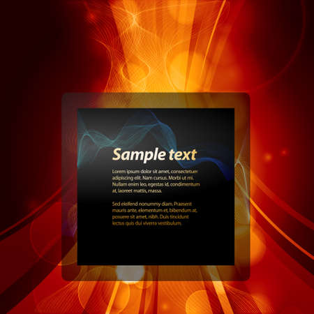 Square on a Square with Sample Text over a Glowing Backgroundのイラスト素材