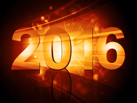 2016 New Year Starburst Landscape Background