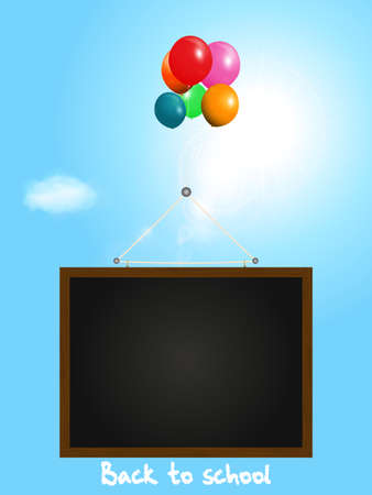 Back to School Background with Blanc Blackboardのイラスト素材