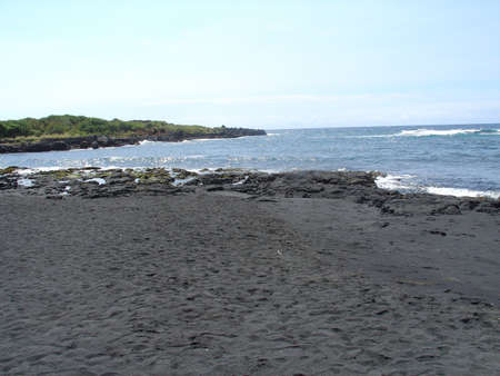 Black Sand Beach, Hawaiiの写真素材