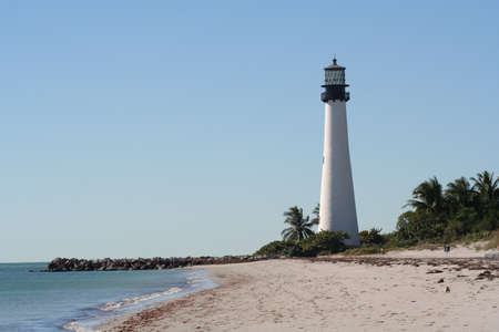 lighthouse, Key Biscayne, Floridaの写真素材