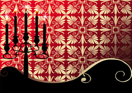 Background with a candelabraのイラスト素材