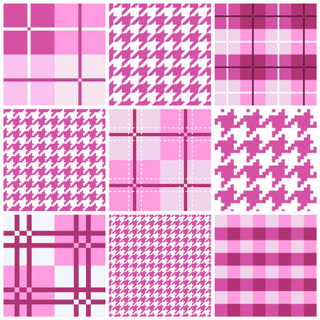 Pink seamless pattern collectionのイラスト素材
