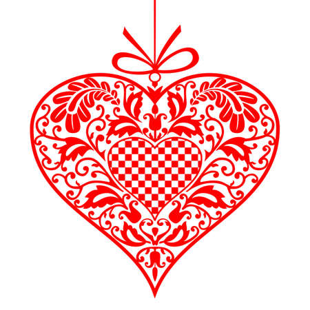 Valentine ornamental heartのイラスト素材