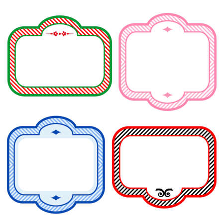 Retro styled framesのイラスト素材