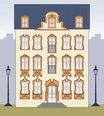 Romantic old houseのイラスト素材