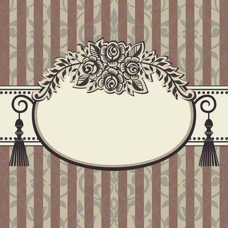 Retro roses vintageのイラスト素材