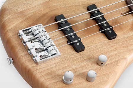 Corvette Warwick Electric Bass Body Detail Wood Bridge Microphones Knobsの写真素材
