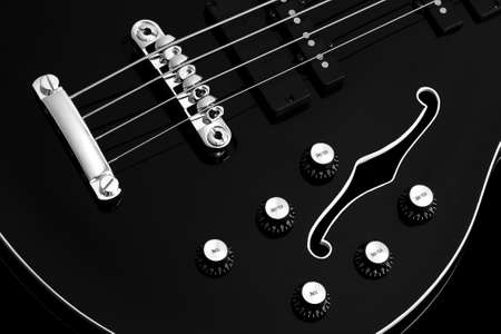 Detail body bass half box sheraton black bridge microphone knobs