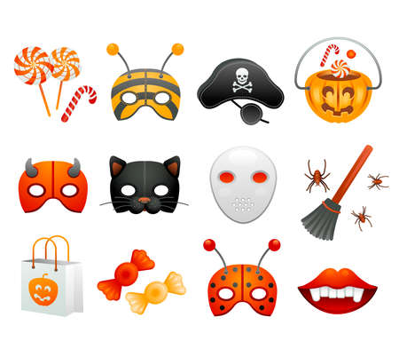 Halloween illustration and icon set.のイラスト素材