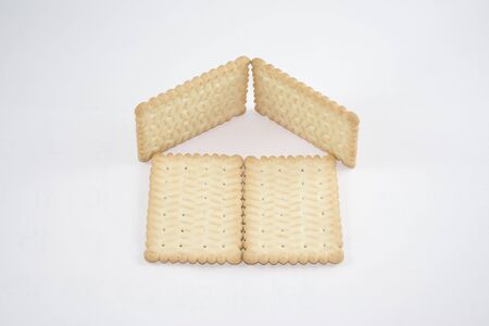 cookies shaped like houseの写真素材