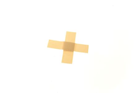 Cross made of plastersの写真素材