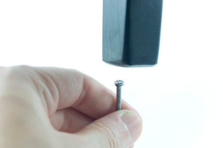 Nail and hammerの写真素材