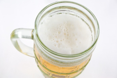 Mug of beer with foamの写真素材