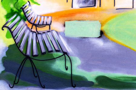 Odessa - March 10: Street art by unidentified artist. Odessa management plan recognizes the importance of graffiti street art in a vibrant urban culture - March 10, 2014 in Odessa, Ukraine. 
Graffiti Abstract Creative Background Color のeditorial素材