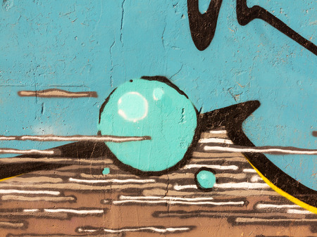 Concrete, weathered, worn wall damaged paint. Grungy Concrete Surface. Great background or texture.のeditorial素材