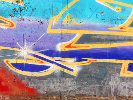 Concrete, weathered, worn wall damaged paint. Grungy Concrete Surface. Great background or texture.のeditorial素材