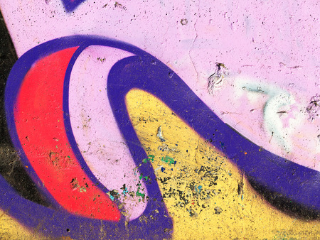 Concrete, weathered, worn wall damaged paint. Grungy Concrete Surface. Great background or texture.のeditorial素材