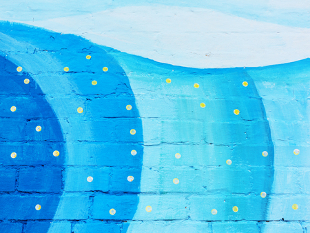 Concrete, weathered, worn wall damaged paint. Grungy Concrete Surface. Great background or texture.のeditorial素材