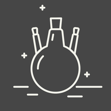 Round bottom flask. Vector illustrationのイラスト素材