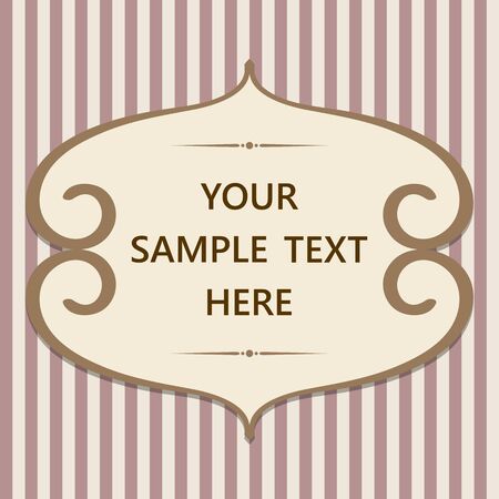 Vintage card with frame and text. Vector illustrationのイラスト素材