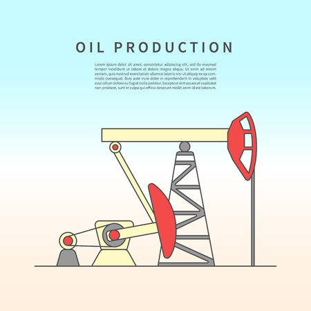 Pumpjack. Vector illustrationのイラスト素材