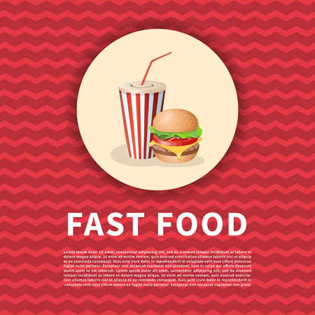 Fast food poster.のイラスト素材