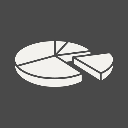 Market share - business icon in flat style. Graphic design elements for ad, apps, website,packaging, poster or brochure. Vector illustrationのイラスト素材