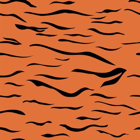 The seamless pattern of tiger skin. Element for graphic design. Vector illustrationのイラスト素材